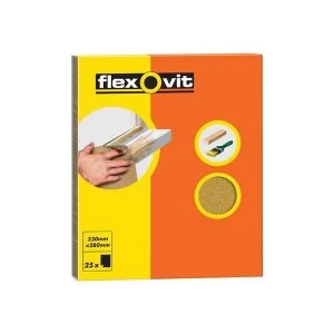 Image of Flexovit Glasspaper Sanding Sheets 230 x 280mm Medium 80G (15)