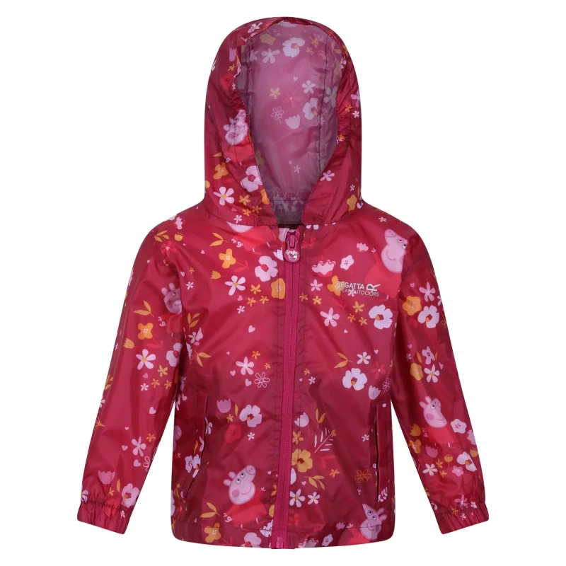 Image of Waterproof jacket for children Regatta Peppa Pig Pack-It Rose Unisex 3/4 ans
