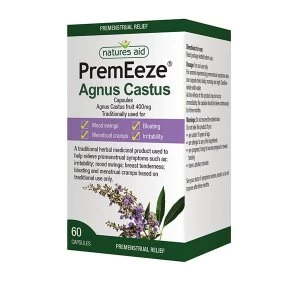 Image of Natures Aid PremEeze Agnus Castus 60 Capsules