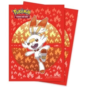 Image of Ultra Pro Pokemon Sword and Shield Galar Starters Scorbunny Deck Protector 65 Sleeves