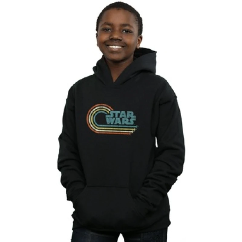 Image of Star Wars Retro Wave Logo Hoodie Black male