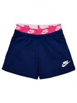 Image of Nike Sportswear Younger Girls Shorts - Blue