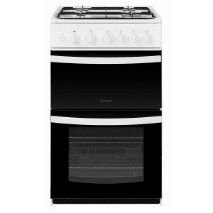 Image of Indesit ID5G00KMW Double Oven Gas Cooker