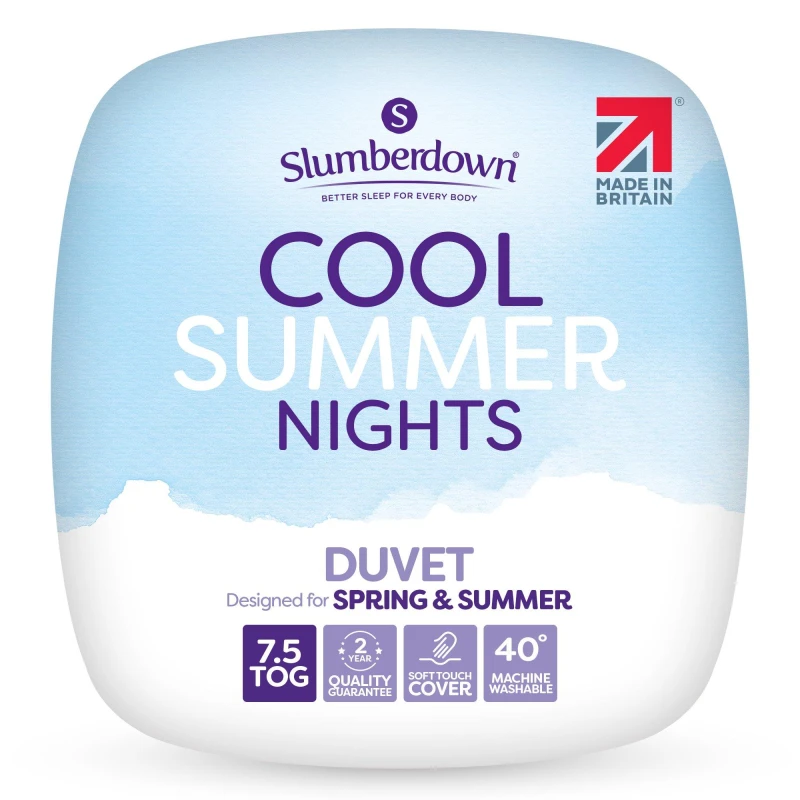 Image of Slumberdown Cool Summer Nights 7.5 Tog Duvet - White White Double