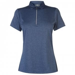 Image of Callaway Short Sleeve Heathered Polo Ladies - Peacoat
