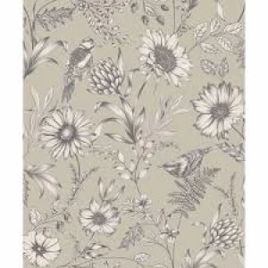 Image of Arthouse Botanical Songbird Natural Wallpaper