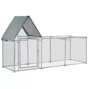 Image of Pawhut Walk In Large 3M Galvanized Chicken Coop And Run W/ Cover