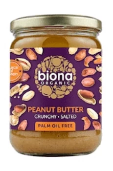 Image of Biona Peanut Butter - Crunchy Salted - 250g
