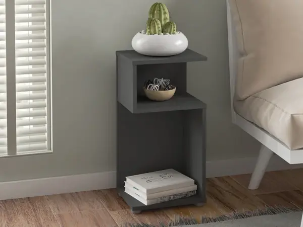 Image of Seconique Naples Grey Side Table