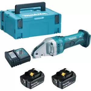 Image of Makita DJS161 18v LXT Cordless Metal Straight Shear 2 x 5ah Li-ion Charger Case