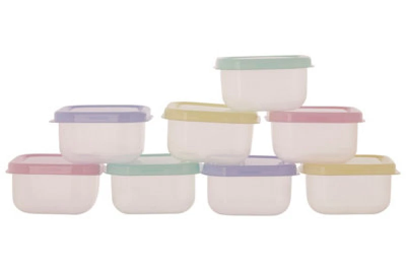 Image of Premier Housewares Set of 8 Assorted Mini Storage Containers Clear