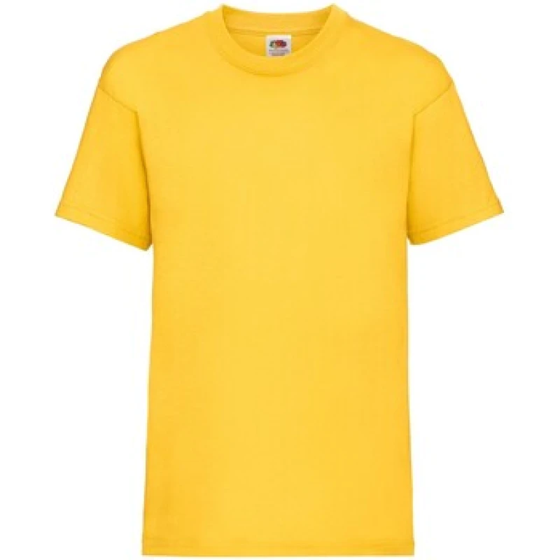 Image of Fruit of the Loom Value T-Shirt in Mustard Size: 12-13 Years Mustard Unisex 12-13 Years