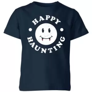 Image of Happy Haunting Kids T-Shirt - Navy - 5-6 Years - Navy