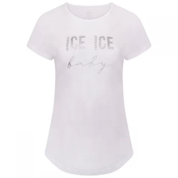 Image of Dare2B Swarovski Embellished You're A Gem Graphic T-Sh - White