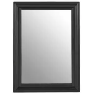 Image of Premier Housewares - Henley Black Wooden Framed Wall Mirror