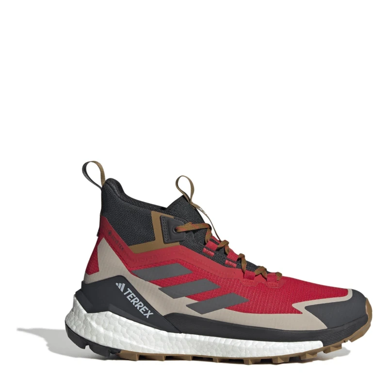 Image of adidas Terrex Free Hiker 2.0 Gore-Tex Hiking Shoes Mens Ruby/Grey/Beige male 6.5 (40)
