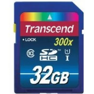 Image of Transcend UHS I 300x Premium 32GB Secure Digital High Capacity Flash Card Class 10