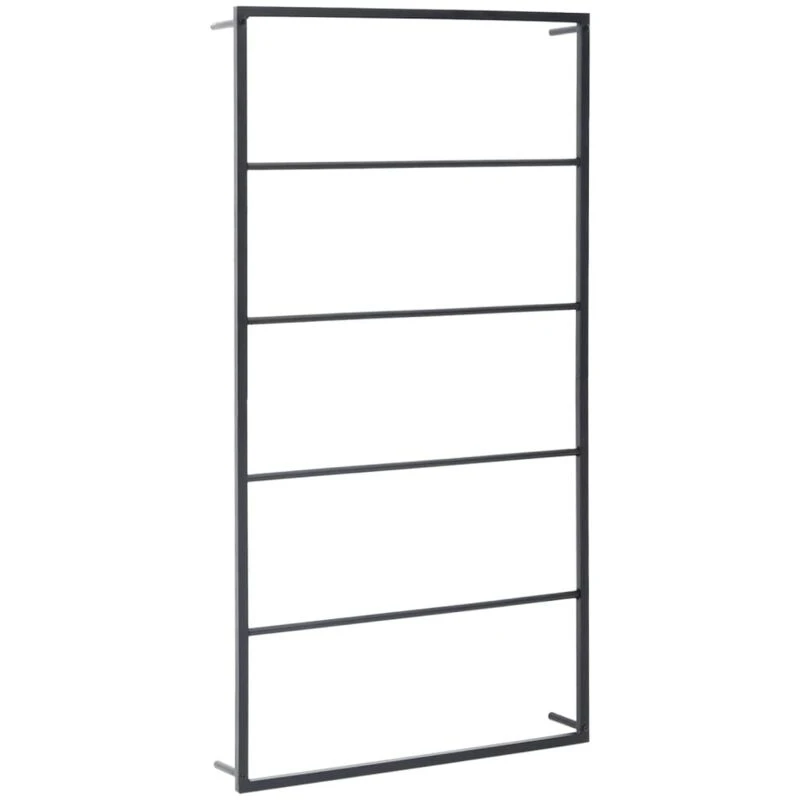 Image of VIDAXL Towel Rack Black 60x10x116cm Steel vidaXL 8720286504192