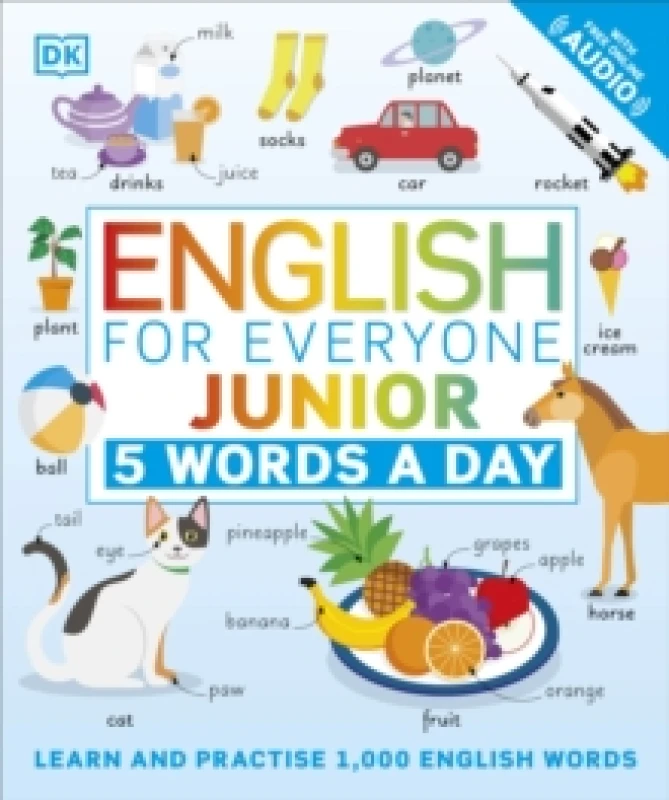 Image of English for Everyone Junior 5 Words a Day by DK Children's Vocabulary Builder for Young Learners Book DK Books