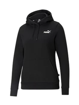 Image of Puma Essentials Small Logo Hoodie - Black Size XL Women
