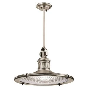 Image of 1 Light Extra Large Dome Ceiling Pendant Antique Pewter, E27