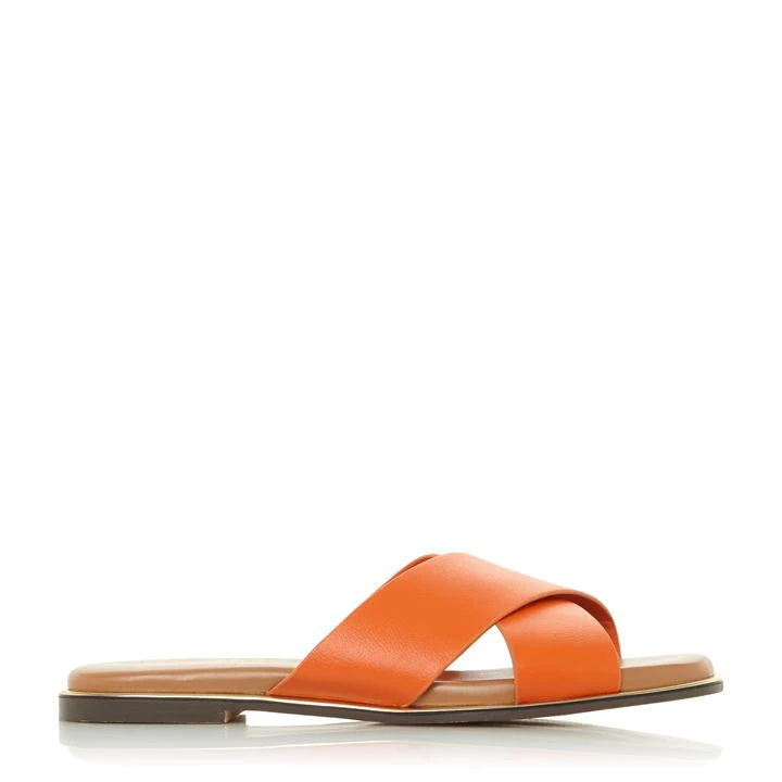 Image of Head Over Heels by Dune Orange 'Liyah' Mules - 3