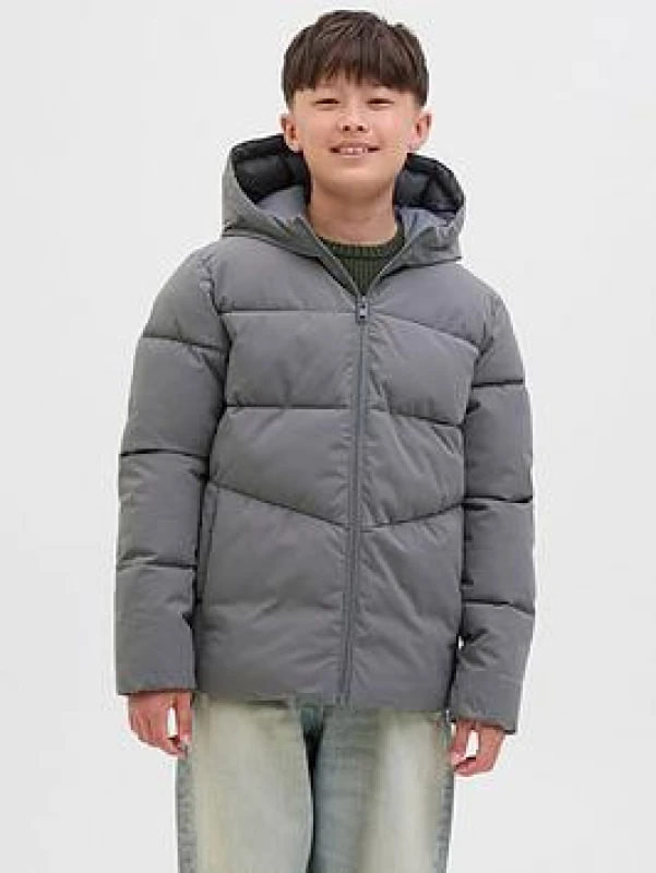 Image of Jack and Jones Kids Global Jacket Short Puffer Jacket Castlerock male 14 Years
