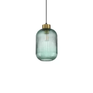 Image of Mint-1 Indoor Glass DomeCeiling Pendant Lamp 1 Light Green, E27