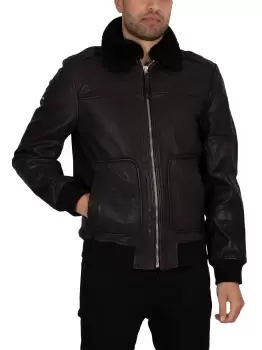 Image of Aviator Flight Leather Jacket