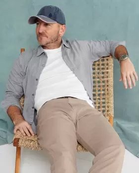 Image of Cotton Traders Mens Jersey Shirt in Grey