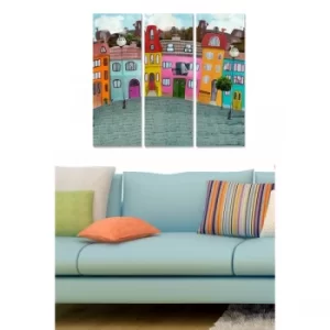 Image of MDF3930295 Multicolor Decorative MDF Painting (3 Pieces)