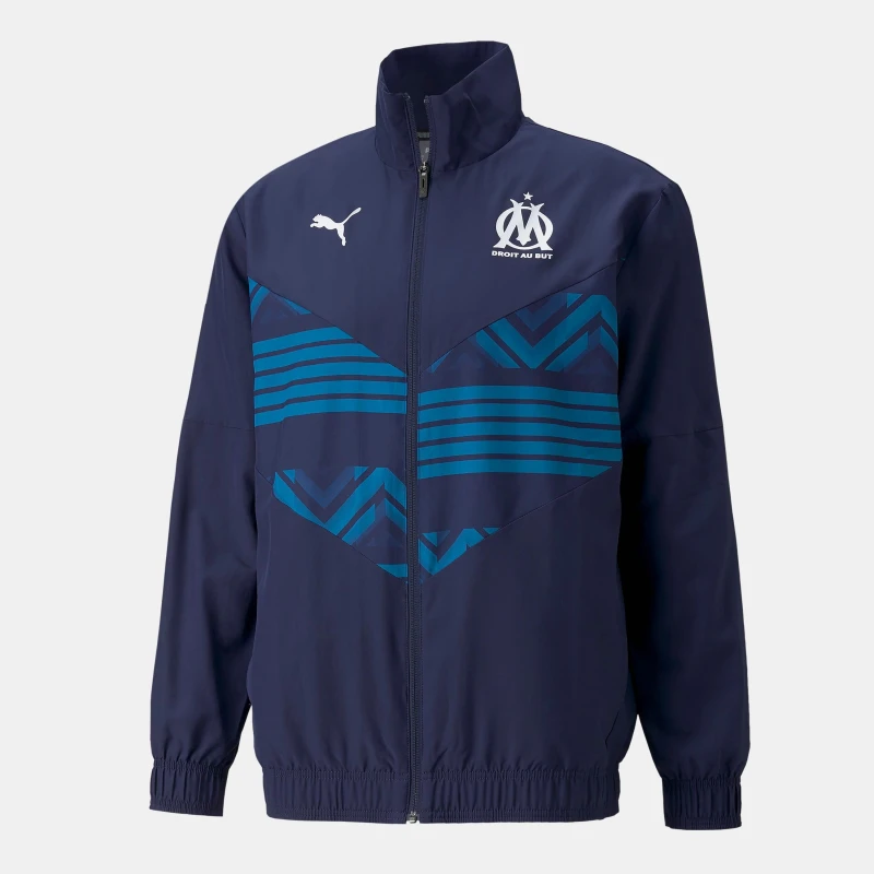 Image of Puma Olympique De Marsille Fc Prematch Jacket Navy male XS