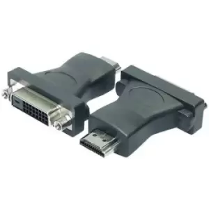 Image of LogiLink AH0002 DVI / HDMI Adapter [1x DVI socket 25-pin - 1x HDMI plug] Black
