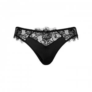 Image of Figleaves Pulse Lace Brazilian - Black