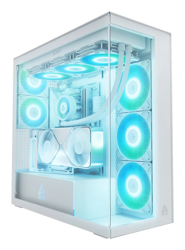 Image of Arctic ARCTIC Xtender VG (White) Premium E-ATX PC Case with Vertical GPU Mounting ACPCC00017A