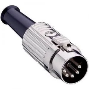 Image of DIN connector Plug straight Number of pins 6 Silver Lumberg 0137 06