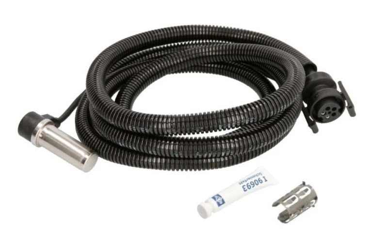 Image of KNORR-BREMSE K144240K50 ABS Sensor Front Axle Right, with sleeve Sensor,wheel speed (412)