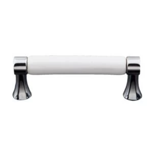 Image of BQ White Chrome Classic Cabinet pull Pack of 1