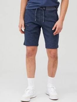 Image of Superdry Orange Label Classic Jersey Shorts - Navy, Size 2XL, Men