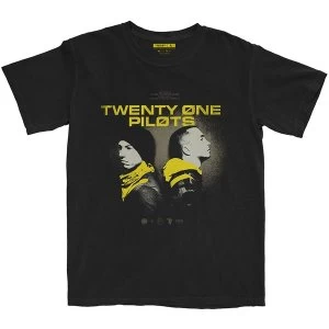 Image of Twenty One Pilots - Back To Back Unisex Large T-Shirt - Black