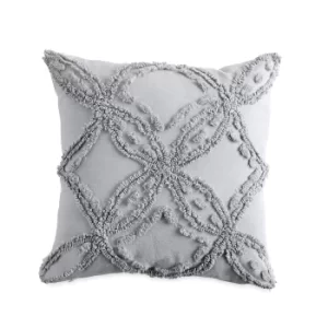 Image of Peri Home Metallic Chenille Cushion 45cm x 45cm, Grey