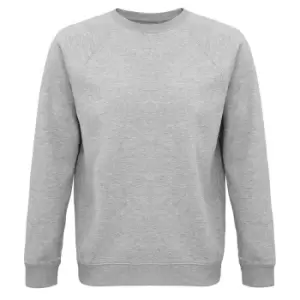 Image of SOLS Unisex Adult Space Organic Raglan Sweatshirt (M) (Grey Marl)