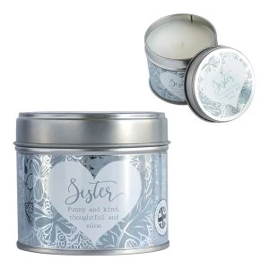 Image of Said With Sentiment Sister Scented Candle Tin