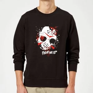 Image of Friday the 13th Mask Splatter Sweatshirt - Black - 5XL