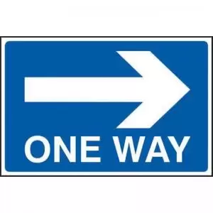 Image of One Way Arrow Right&rsquo; Sign; 3mm Foamex PVC Board 600mm x