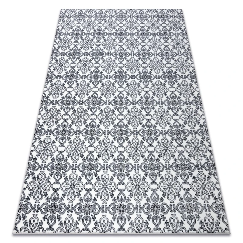 Image of RugsX Argent Rug in White Size: 133cm x 190cm White Unisex 133cm x 190 cm