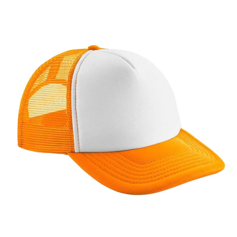 Image of Beechfield Mens Vintage Snapback Trucker Cap in Orange Orange Male One Size
