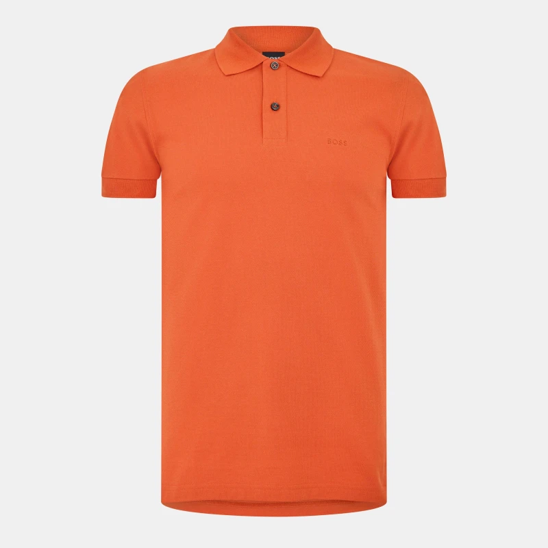 Image of Boss Mens Firenze Short-Sleeve Polo Shirt Dark Orange male S