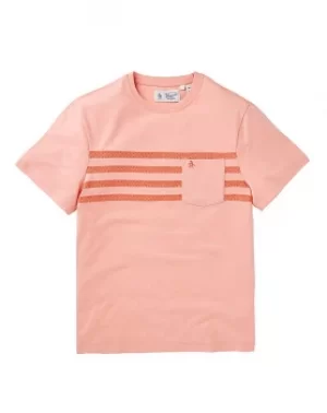 Image of Original Penguin Printed Stripe T-Shirt