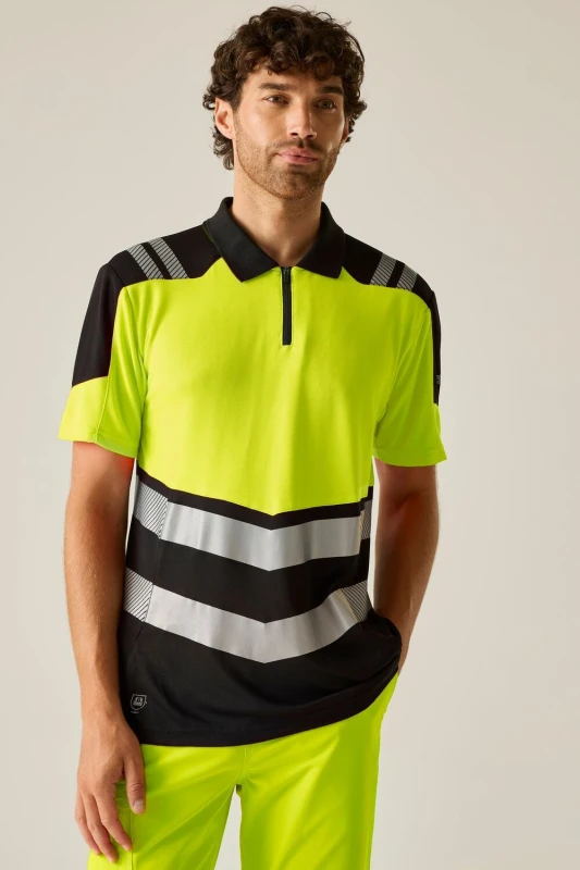 Image of Regatta Regatta Men Hi-Vis X-PRO Polo Shirt in Lime Size: Medium Lime M Male 5063019884820